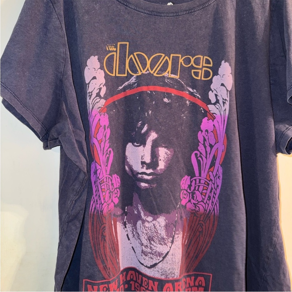 The Doors Graphic Band Tee - Black with Purple & Gold Print